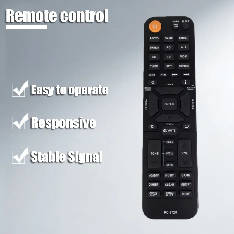 Brand New Genuine Onkyo RC-972R Remote Control for TX-NR696, TX-NR797, TX-RZ840, TX-NR6100