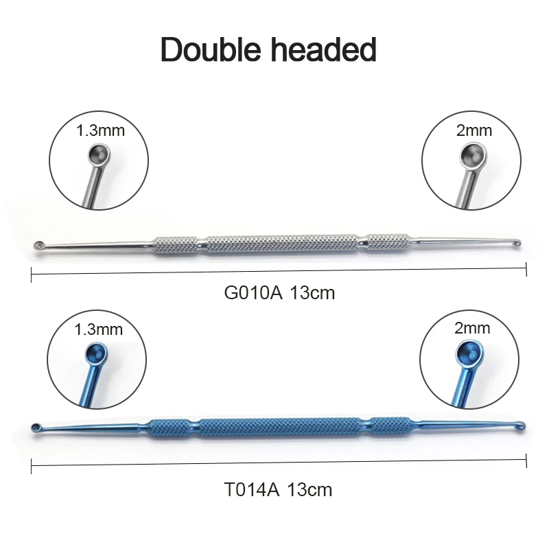 Rvs Oogheelkundige Tarsal Klier Cysts Titanium Chalazion Curette Double-ended Micro oogheelkundige Oog Instrument