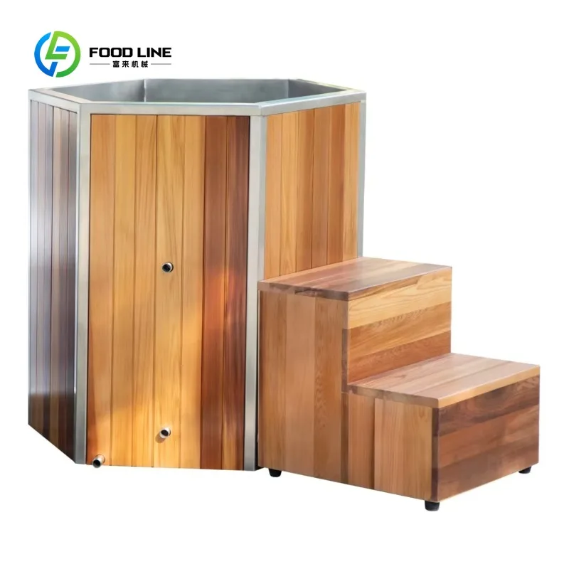 

Customized 1-2 Person Square Wooden Cold Plunge Ice Bath Pool with Chiller Filter for Fitness Muscle Recovery Industry Favorite