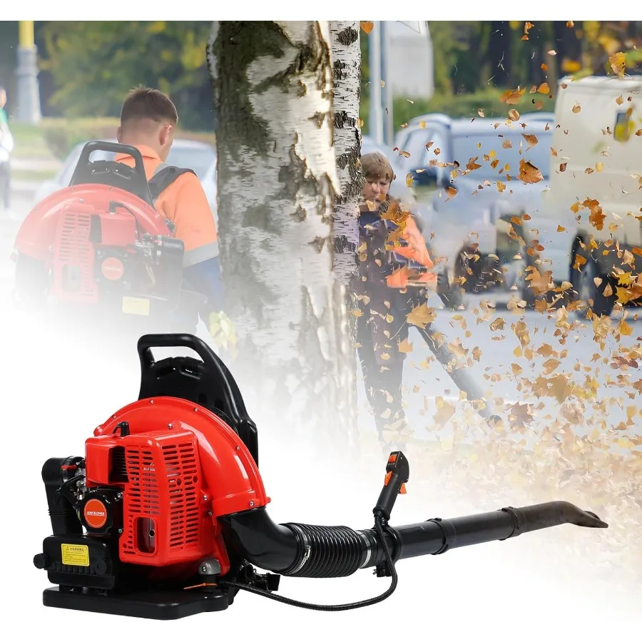 

Газовая воздуходувка для листьев 665 куб. футов в минуту с топливным баком емкостью 1,7 л и 2-тактным двигателем объемом 63 куб.см для удаления снега на газоне, красного цвета