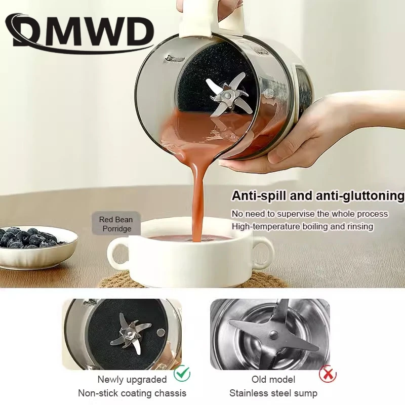 DMWD – brise-mur automatique multifonction pour la maison, Machine à lait de soja, mélangeur de jus de fruits, fabrication de thé, Smoothie, purée de citrouille