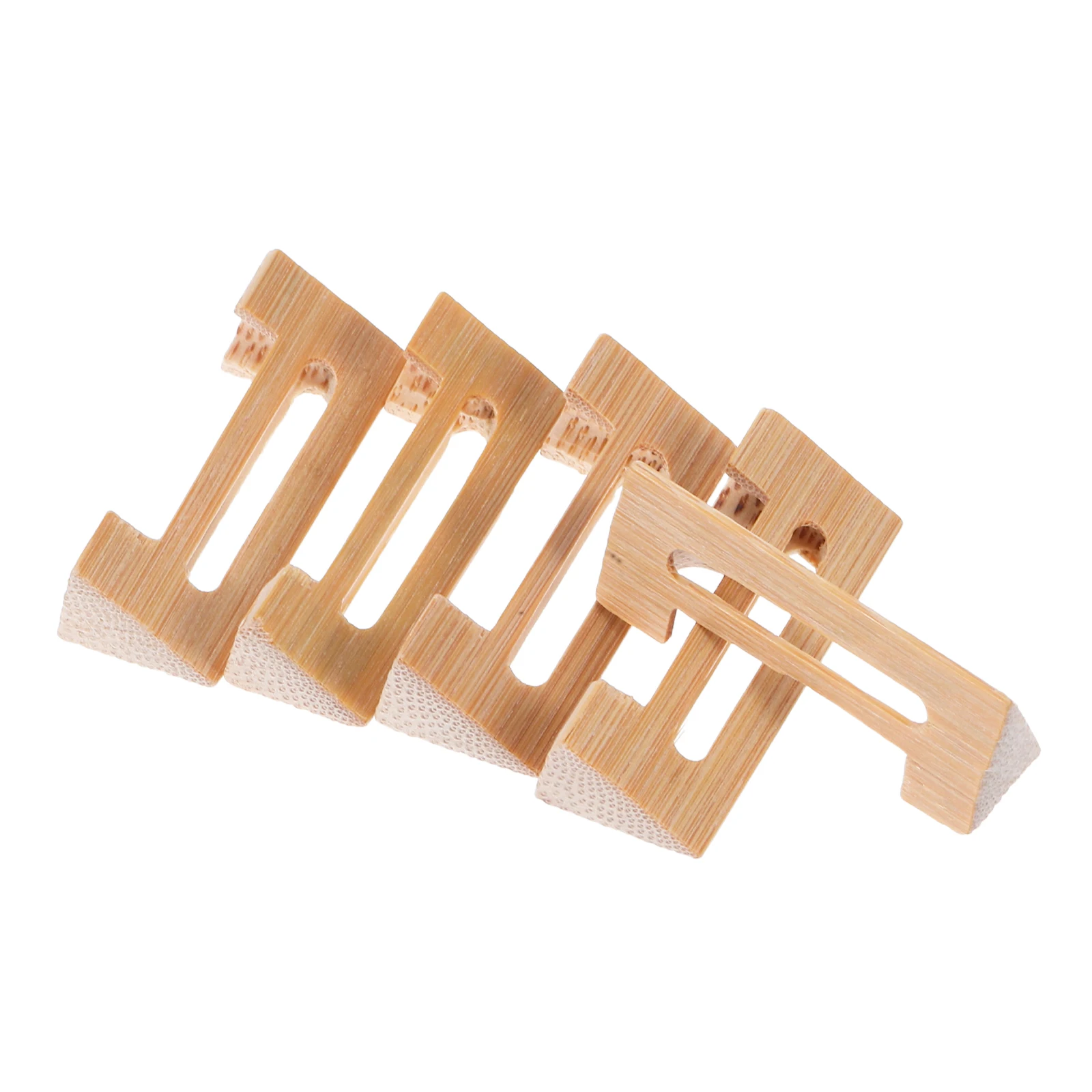 

5pcs Bamboo Sanxian Bridge For Chinese Musical Instruments Handmade Hollow Design Resonance Enhancement Professional Grade