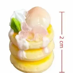 

1 шт., миниатюрный кукольный домик, еда, игрушка, персик, 3-слойная модель кремового торта, украшение «сделай сам», аксессуары для кукол, детский подарок