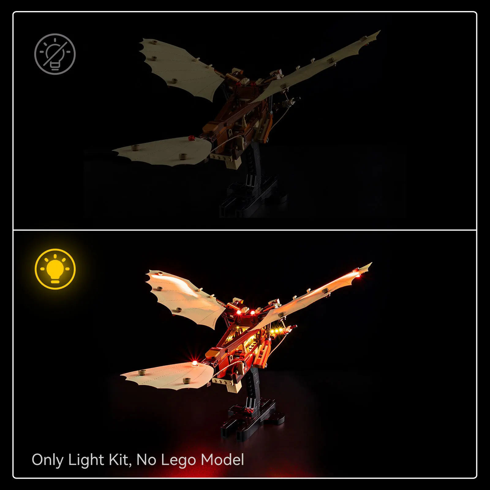 LED Lighting Set Suitable for LEGO Leonardo Da Vinci's Flying Machine 10363 Building Blocks