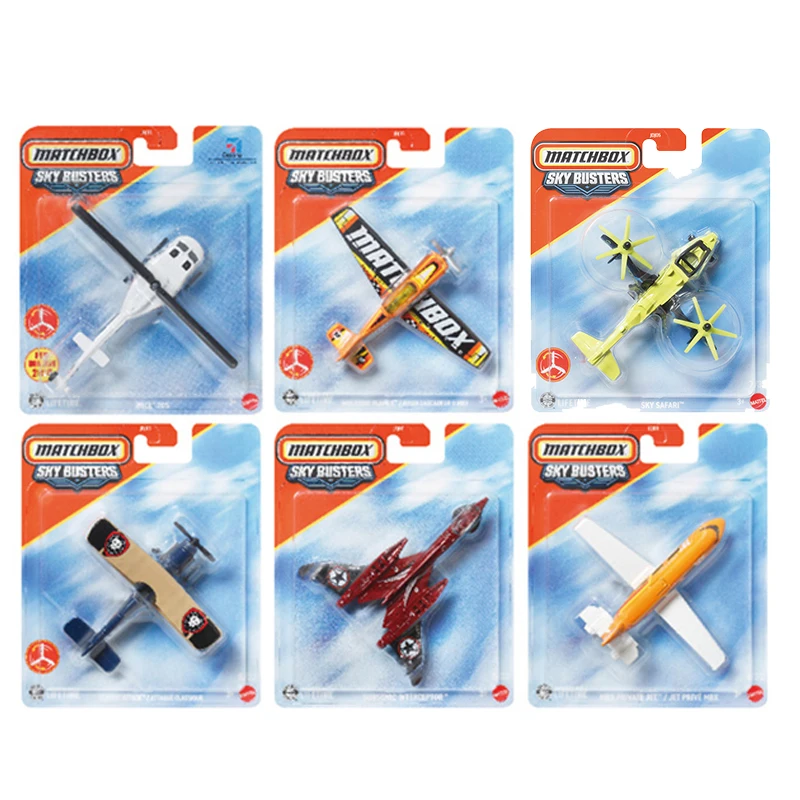 En Stock, caja de cerillas Original, coche Sky Buster Safari Bell 205, interceptor subsónico, Scorcher, modelo de vehículo, juguetes para niños, regalo de premio