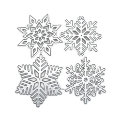 4 Pieces/Set Snowflakes Cutting Die Different Sizes Winter Snowflakes Embossing Die Template Christmas Party DropShipping