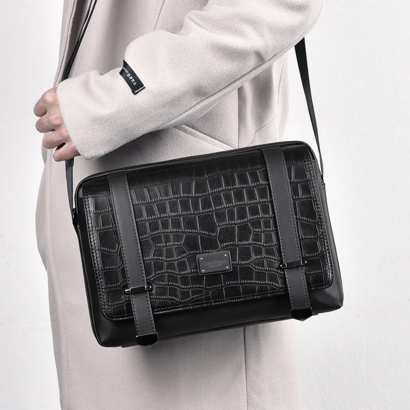 Men's Single Shoulder Business Casual Crossbody Bag Large Capacity Satchel New Fashionable And Convenient Single Shoulder Bag