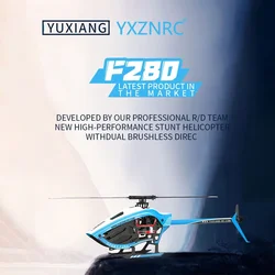 Yuxiang F280 2.4g 6ch zdalnie sterowany helikopter Model 3d Stunt Reverse Model z podwójnym bezszczotkowym napędem bezpośrednim zabawka Rc helikopter