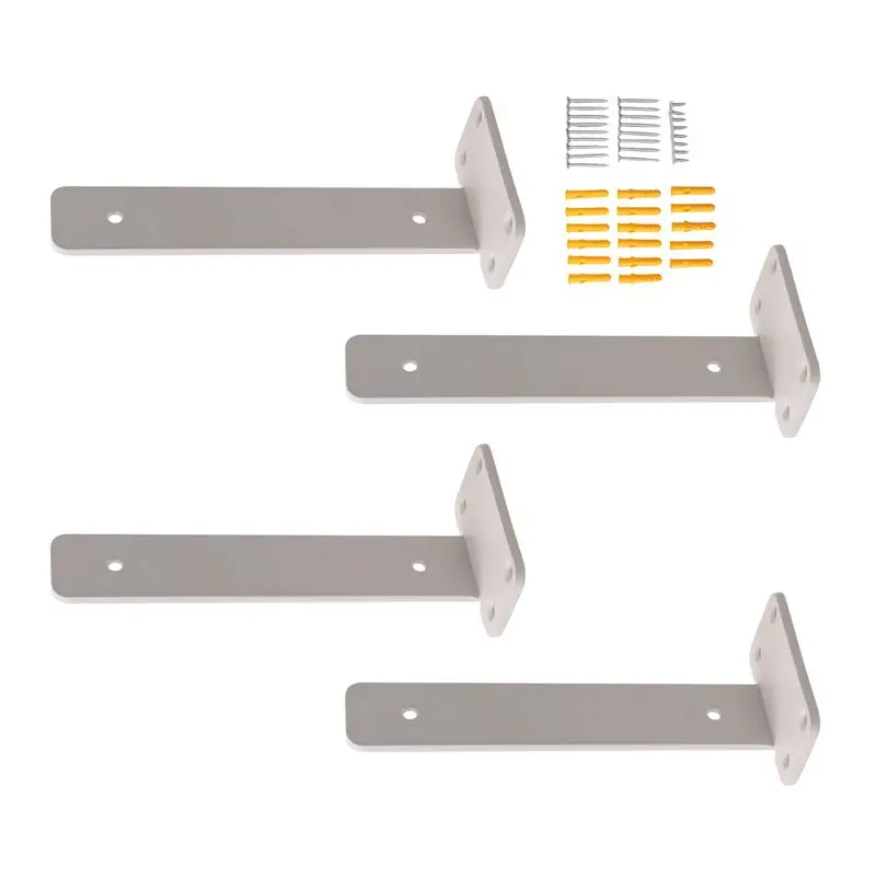 AWAH 8 Inch,Industrial Heavy Duty Shelf Bracket 4Pack, Metal Floating Shelf L Brackets