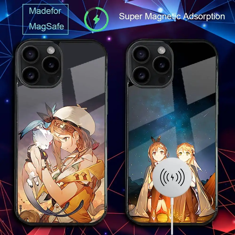 

A-Atelier Game Ryza Phone Case For iPhone 17,16,15,14,13,12,11,Pro,Max,Plus,Mini,SE4,E Magnetic Magsafe Wireless Charging
