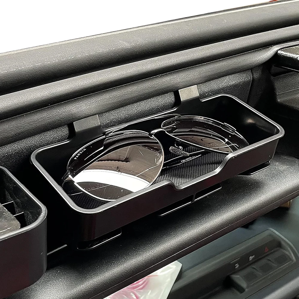 Car Sun Visor Storage Box Sunglasses Case Holder Organizer Tray for Ford Bronco 2021-2026 Stowing Tidying Interior Accessories