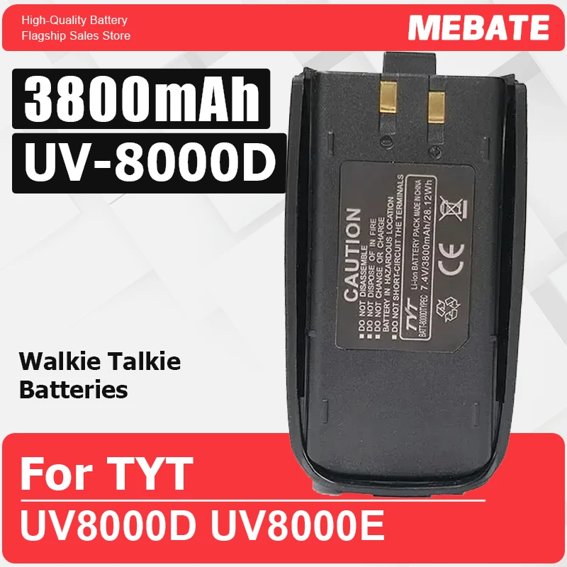 

Литий-ионный аккумулятор UV-8000D, оригинальный, 3800 мАч, 7,4 В, зарядка Type-C, для радиостанций TYT UV8000D UV8000E, перезаряжаемые батареи