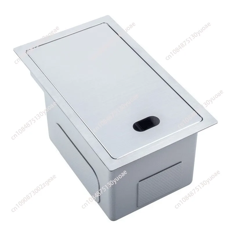 Stainless Steel Hidden Kitchen Sinks Home Kitchen Accessories Pantry Bar Mini Single Wash Basin Creative Nano Black Washing Sink