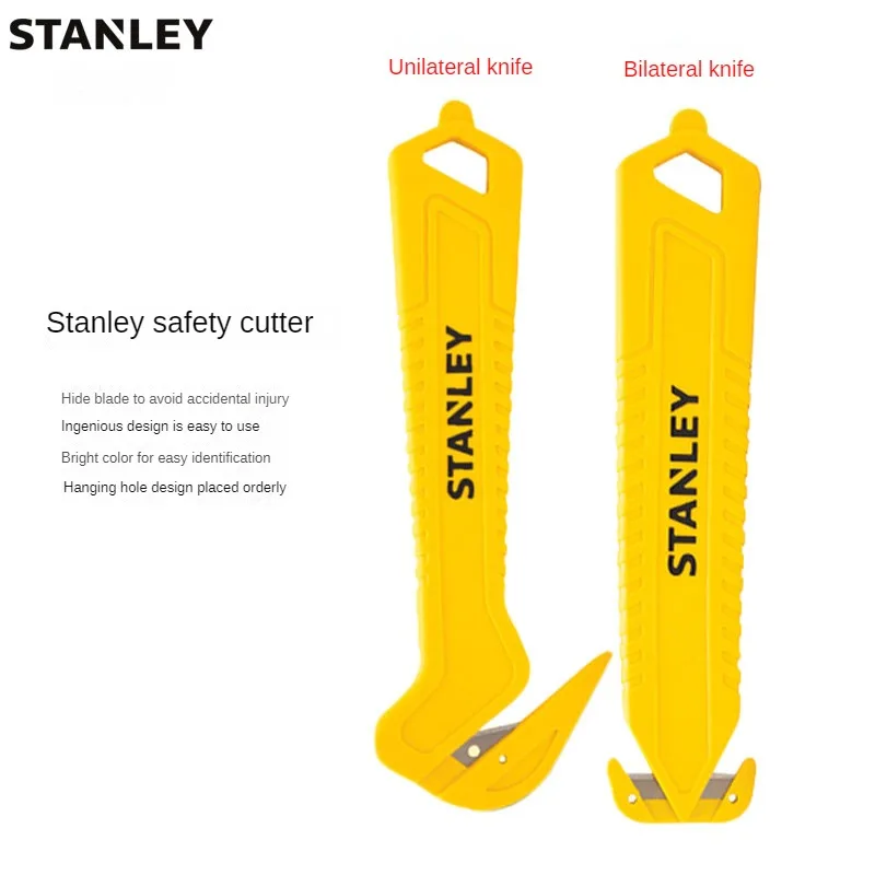 Stanley Safety Art Knife Box Opener Multifunctional Cardboard Concealed Blade Single Double Sided Logistics Case Hand Knife