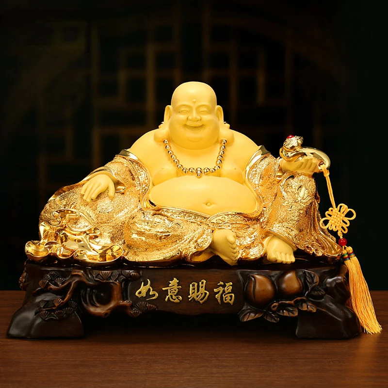 Fortune Seeking Maitreya Buddha Ornaments Auspicious Blessings Smiling Buddha Offerings Living Room and Office Decorations