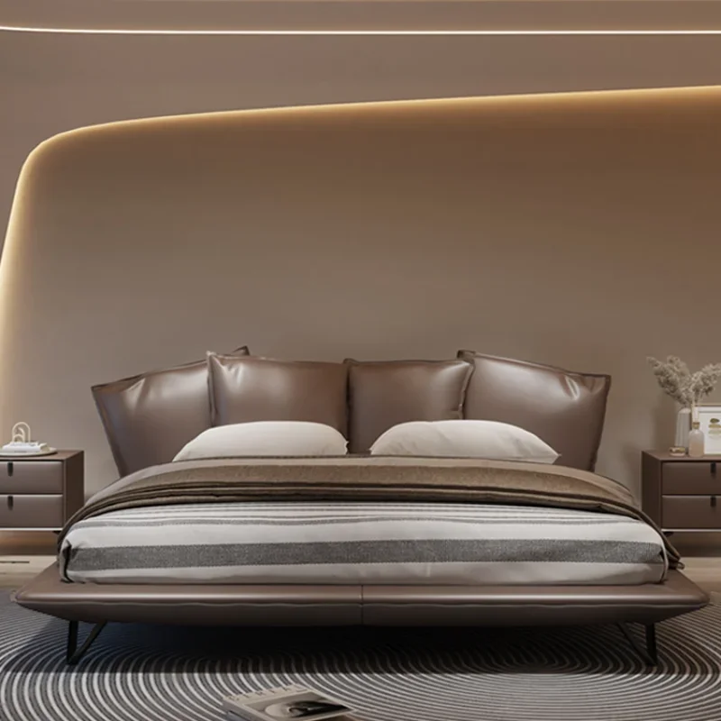 

Simple Large Cute Bed Frame Designer Luxury Human Modern Double Bed Frame King Size Muebles Para Dormitorio Nordic Furniture