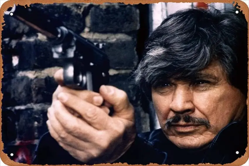 charles Bronson Death Wish 1974 Movie Poster Retro Metal Sign Funny Distressed Sign Retro Look Home Cave,Bar,Club,Kitchen Wall D