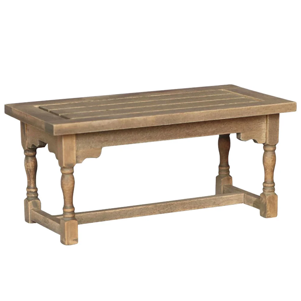 Mini Furniture Dollhouse Model Miniature Decoration Dining Table Accessories Dolls Wooden