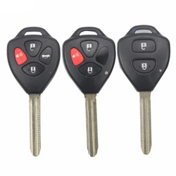 No Logo 10Pcs Replacement Case Transponder Remote Key Shell For Toyota Camry Corolla Highlander Rav4 Wish Alphard Hilux