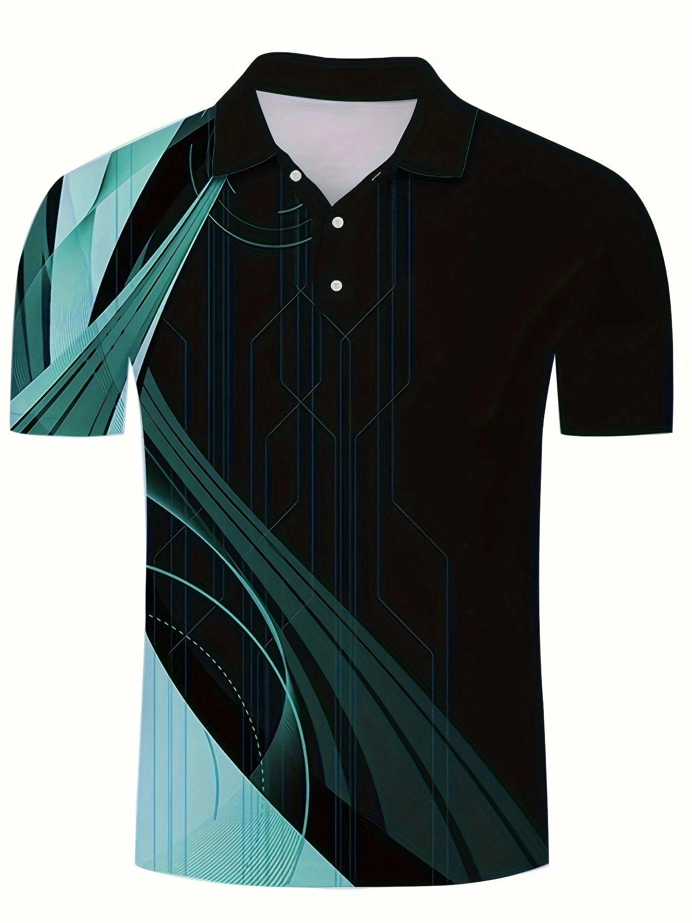 

Новая мужская футболка-поло с коротким рукавом на лето 2025 года: повседневный, модный и удобный дизайн с 3D-принтом в горошек.