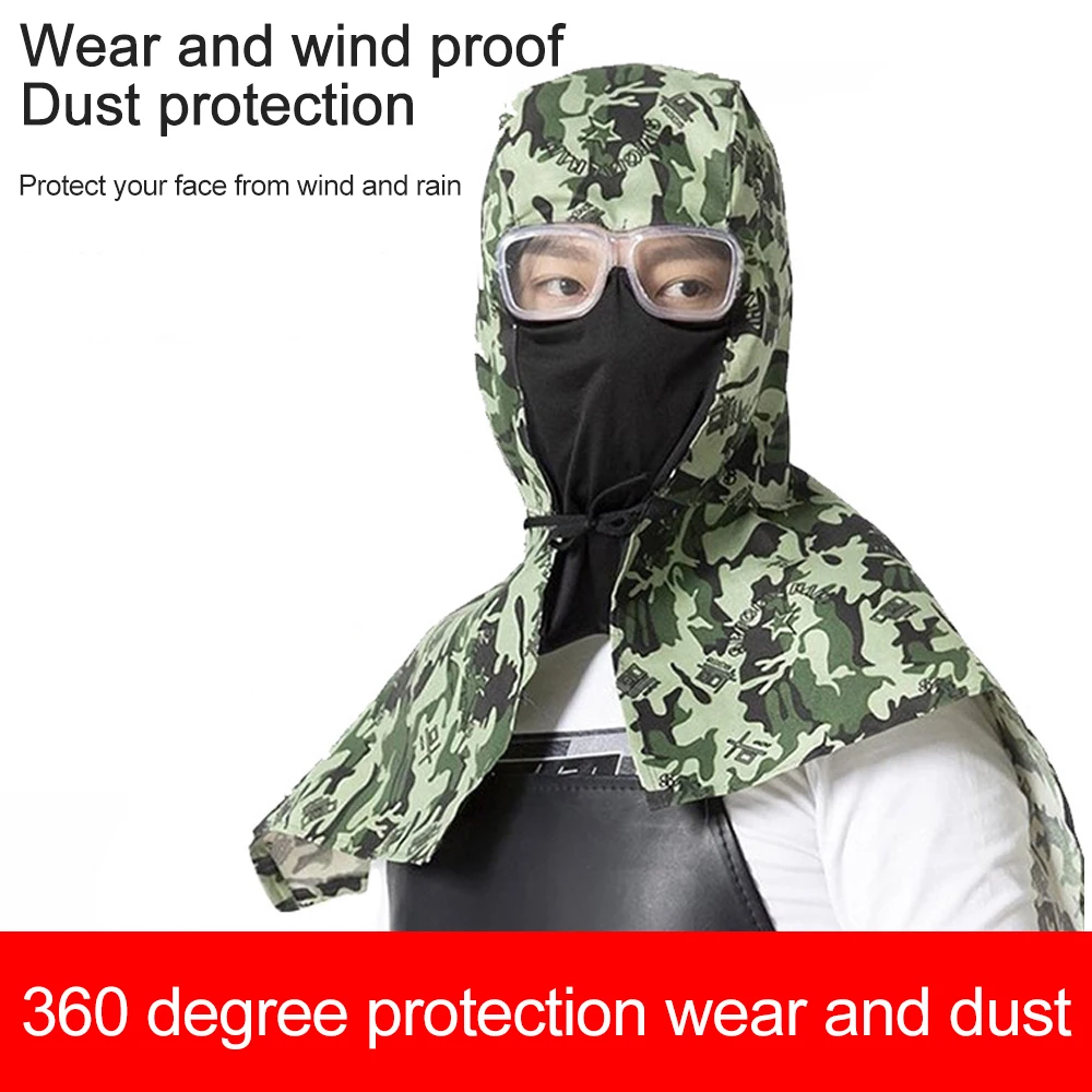 Full Protective Welding Hood for Men Women Washable Breathable Welding Neck Cover Flame-Retardant Protective Welding Cap