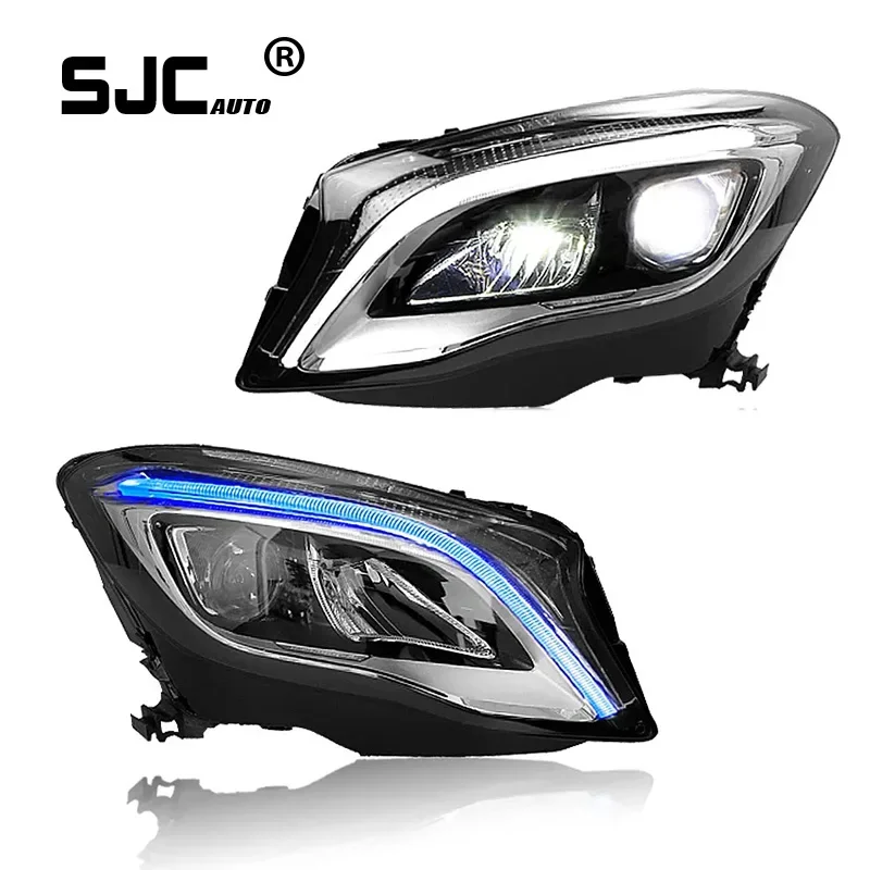 

SJC Auto For Mercedes-Benz GLA 200 220 260 Headlight Assembly 15-20 Modified High-end LED Blue Daytime Running Light Front Lamps