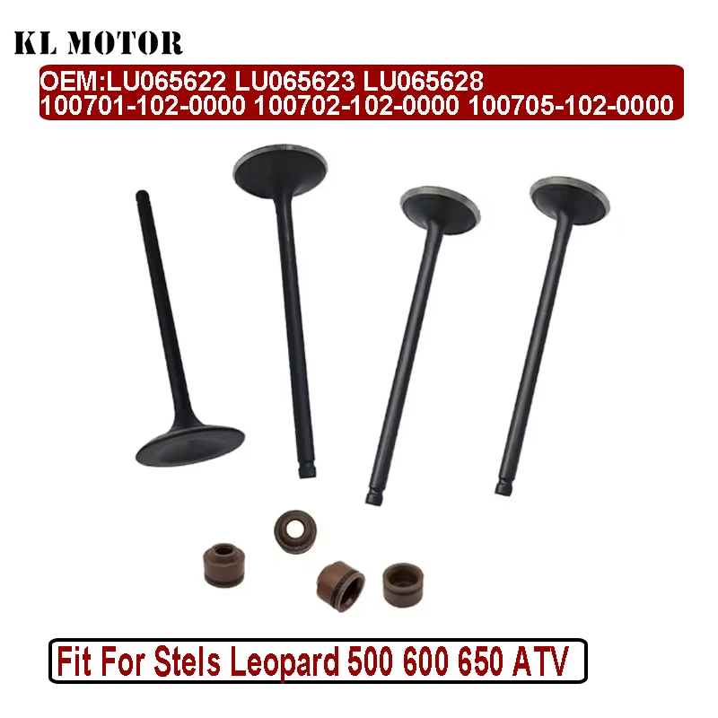 

Комплект клапанов для Stels Leopard 500 600 650 ATV 100701-102-0000 100702-102 0000-100705 102-0000 LU065622 LU065623 LU065628