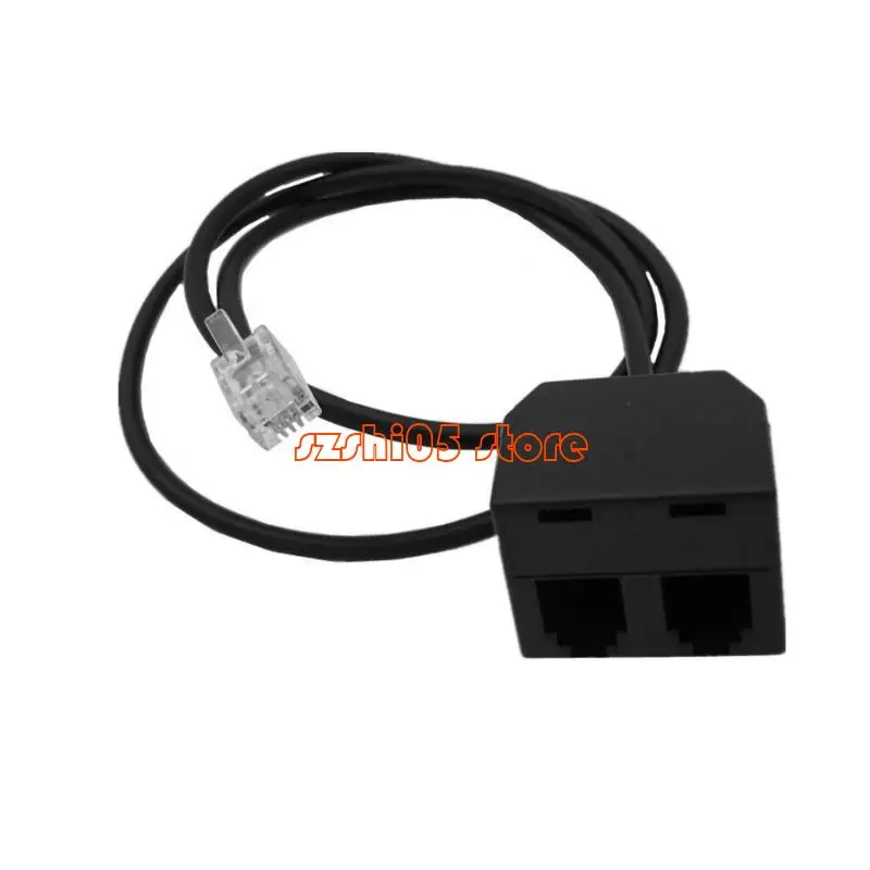 781e RJ9 4p4c männlich bis 2xrj9 weibliches Adapter Telefontraining Adapter y Splitter