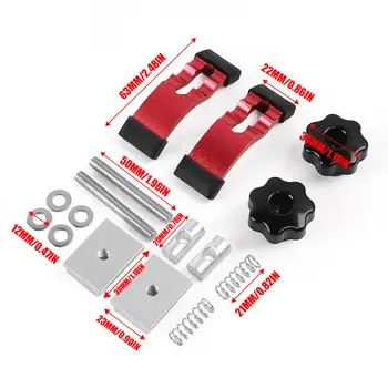 1/2件式快速T型槽壓緊夾具,附T型滑塊,鋁合金木工夾具,適用於路由器、鑽孔機及CNC工具機。 10 最佳銷售 T型軌道夾具 - №1