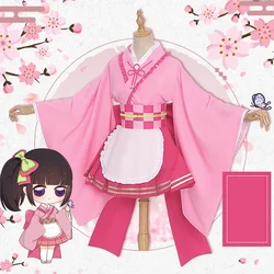 Disfraz de Anime para Cosplay, uniforme de mucama, Kanroji Mitsuri Kibutsuji Kimono Blade Kochou Shinobu Kamado Nezuko