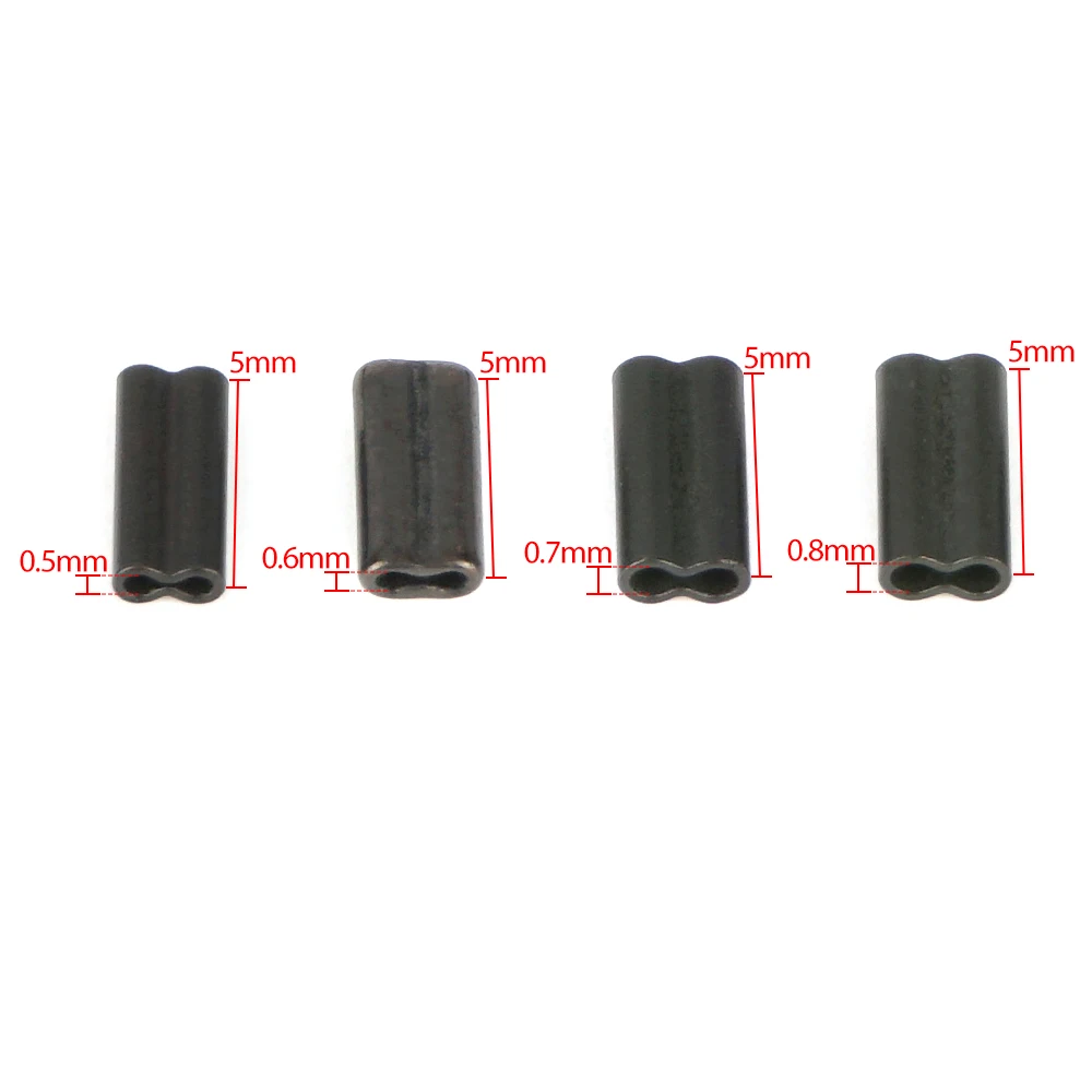 Hirisi AG161 50pcs Double Copper Fishing Tube Crimping Sleeves Wire Pipe Connector Carp Fishing Tackle Terminal Accessories - view 2