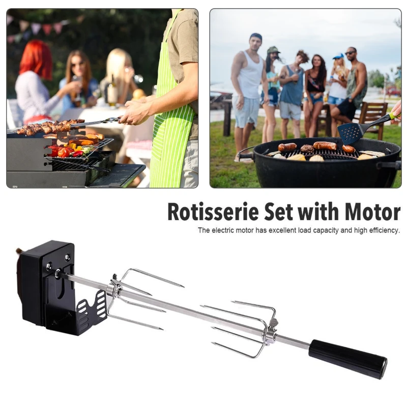 

BBQ Rotisserie Grill Rotisserie Set For Grilling Chicken Steak T21C