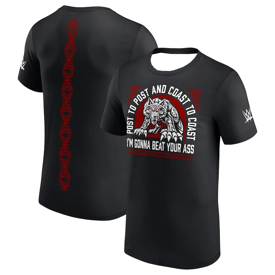 

Summer New Best-selling Men's Black Jacob Fatu Postal To Postal T-shirt Suitable for Wrestling Fans Loose and Quick Drying