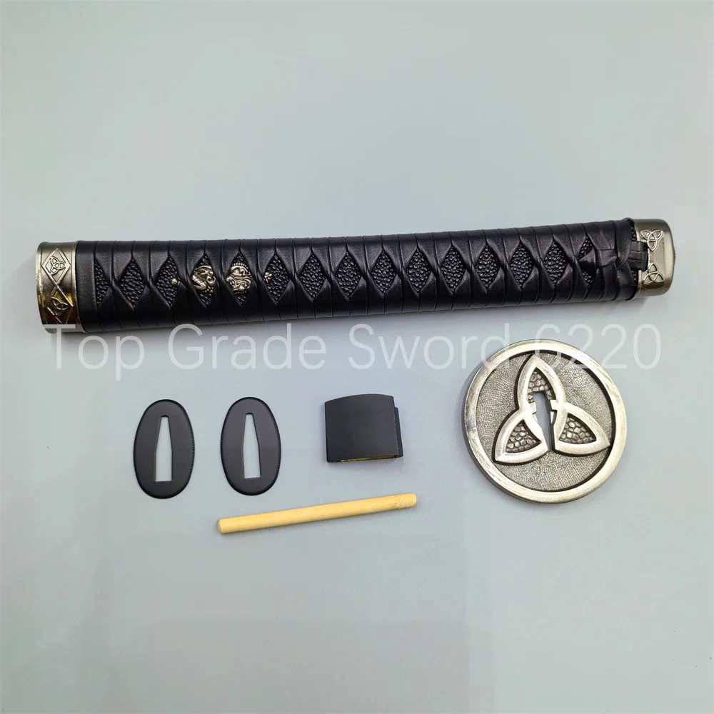 High quality Tsuka Handle Hilt Alloy Tsuba Handguard Guard Habaki Seppa For Japanese Real Japan Samurai Katana Sword Fittings