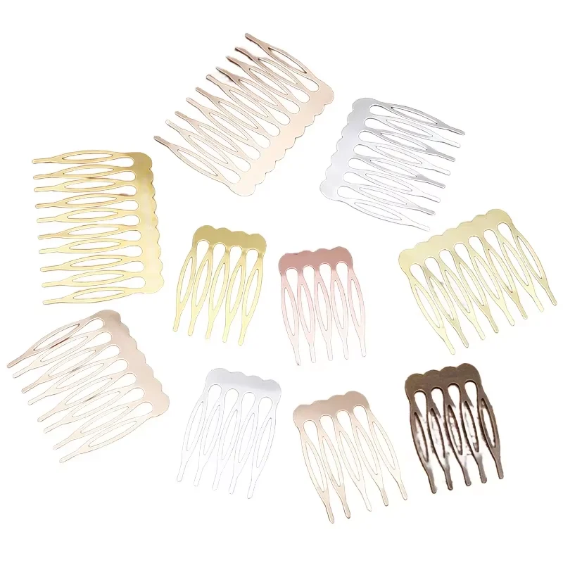 BoYuTe (20 Pieces/Lot) Metal Brass 5-8-10 Teeth Hair Comb Diy Jewelry Accessories Hand Beading Material