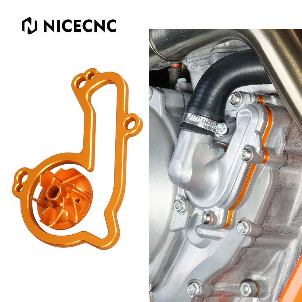 NICECNC Motocross Oversized Water Pump Impeller Cooler Protector For KTM 250 350 EXCF 17-23 SXF XCF 16-22 350 XCF-W 20-22 Parts