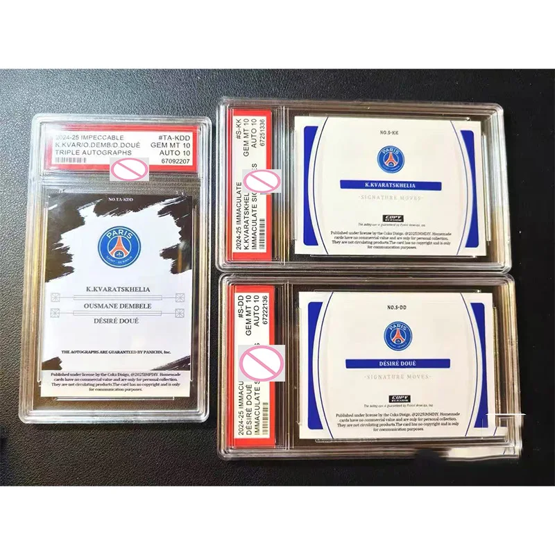 Коллекционная карточка DIY Doué Kvaratskhelia KK Paris Saint-Germain PSG Star Card с автографом, 1/1