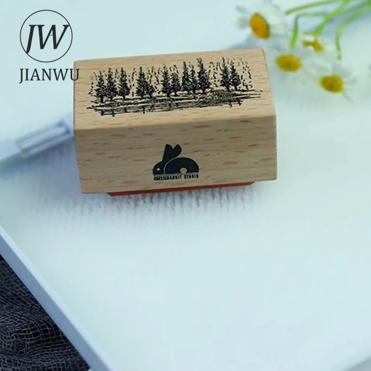 JIANWU Bath Pattern Stamp Cleaning Tray and 50ml Cleaning Liquid Creative DIY Journal Student Supplies Stationery