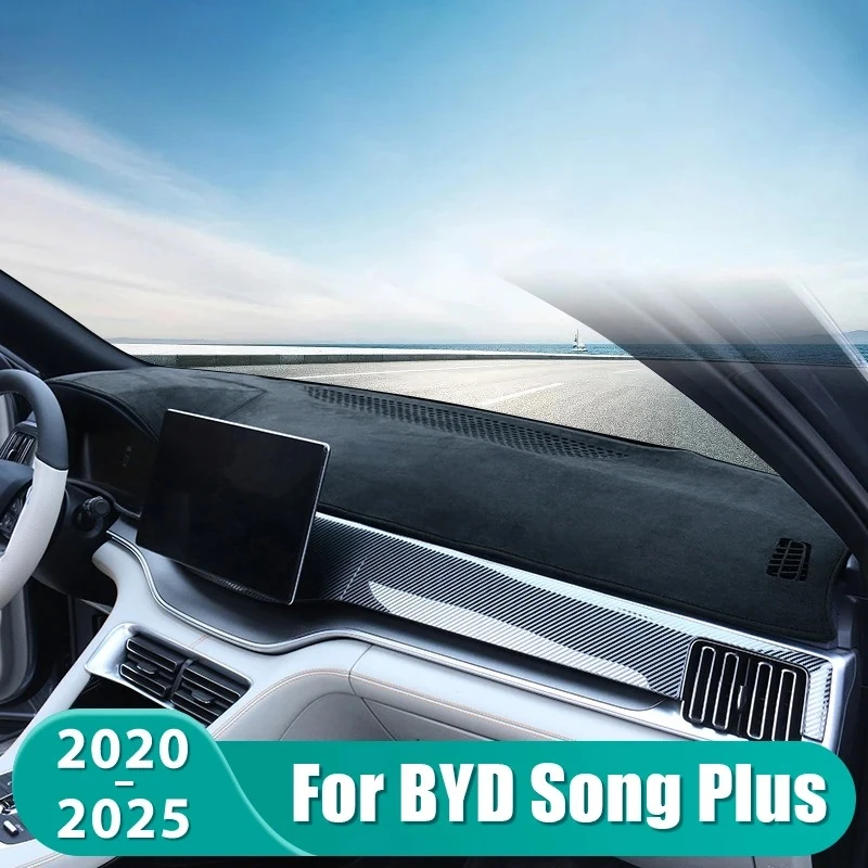 

For BYD Song Plus DM-i EV 2020 2021 2022 2023 2024 2025 Car Dashboard Cover Instrument Desk Sun Shade Non-slip Pad Accessories