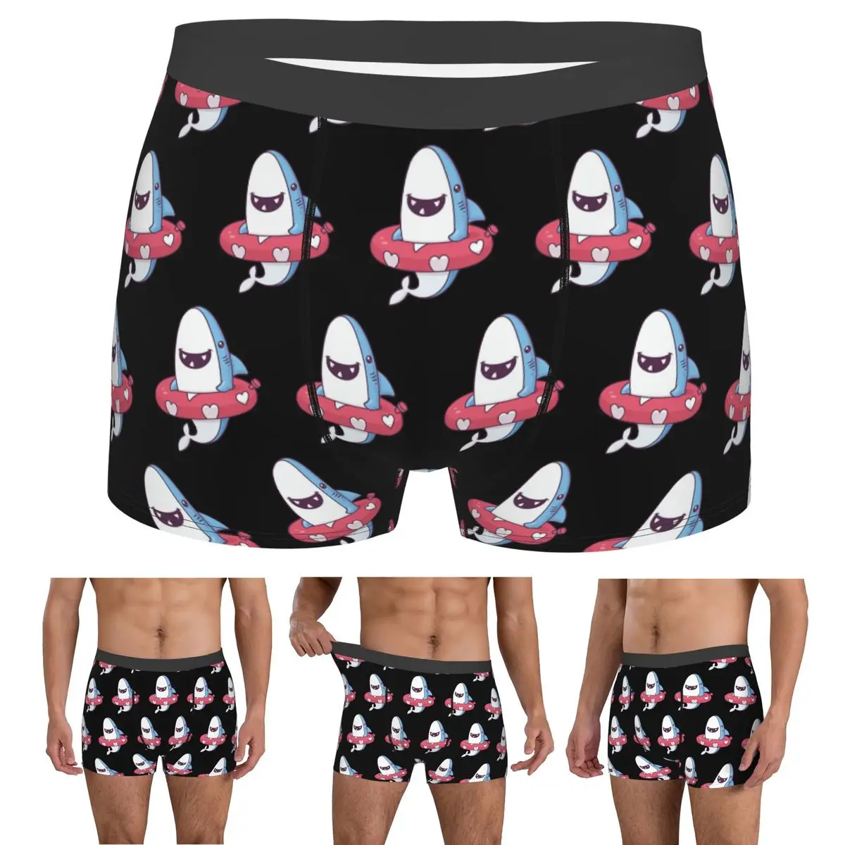 

Boxer Underpants Shorts Shark Summer Fun Panties Men's Breathable Underwear for Homme Man Boyfriend Gifts