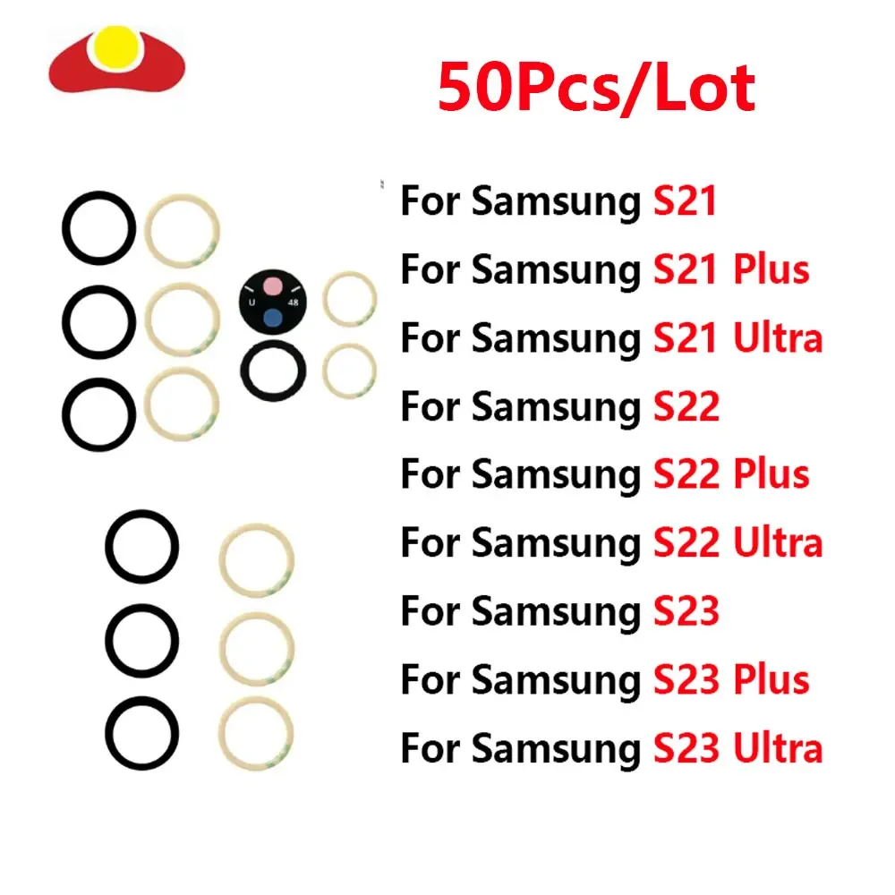 

50Pcs/lot Rear Back Camera glass Lens for Samsung Galaxy S21 S22 S23 Plus Ultra With Adhesive Glue Replacement