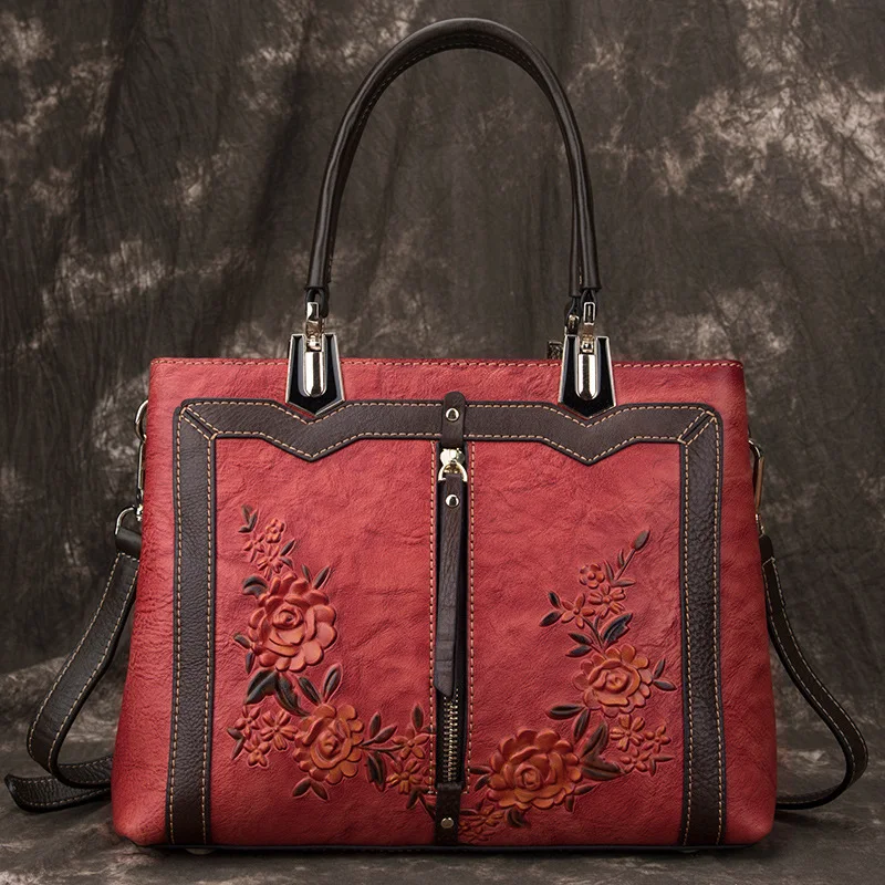 MOTAORA torba damska Retro prawdziwej skóry luksusowe torebki damskie 2024 nowa ręcznie robiona torba Crossbody torby o dużej pojemności damskie