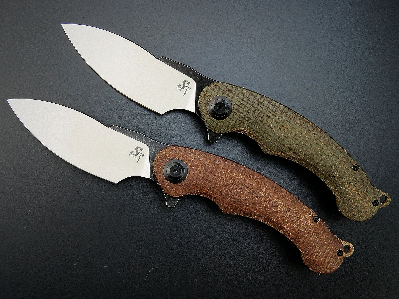 New Sitivien ST157 Pocket Knifes 14C28N Steel Blade G10/Micarta Handle Folding Knife EDC for Camping Hiking Survival Collection