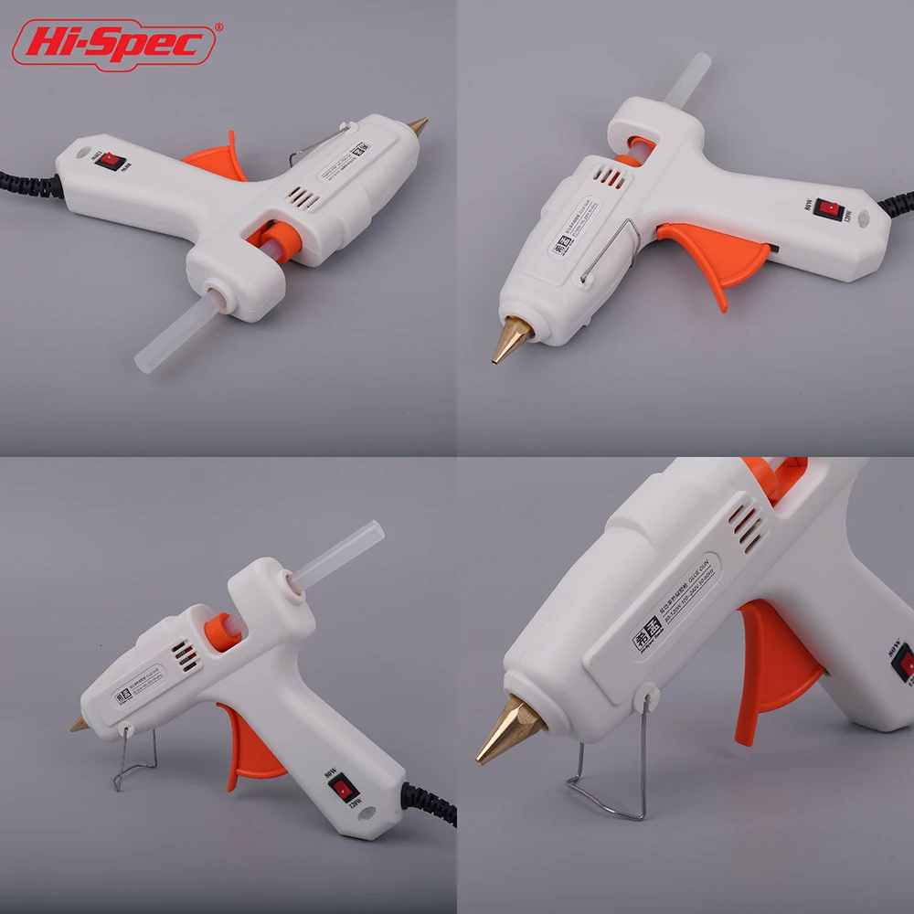Pistola de pegamento de fusión en caliente, Mini pistola de calor de Base opcional, palo Adhesivo de silicona, pistola de pegamento Industrial, herramientas de calor de reparación eléctrica