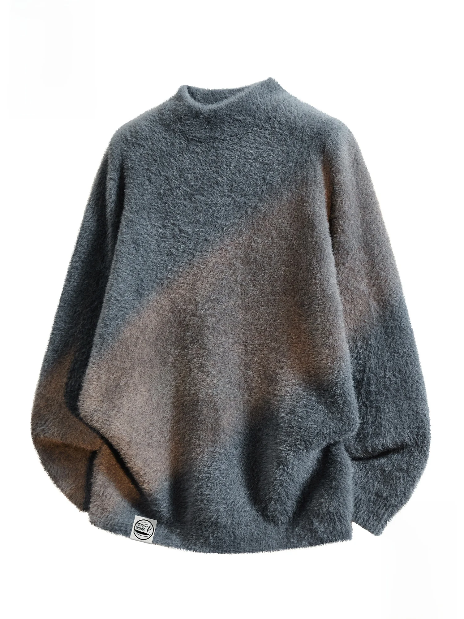 

PaulFrank Spring Loose Casual Men's Knitted Sweater f High Collar Color Comfortable Nylon Long Sve T-irt