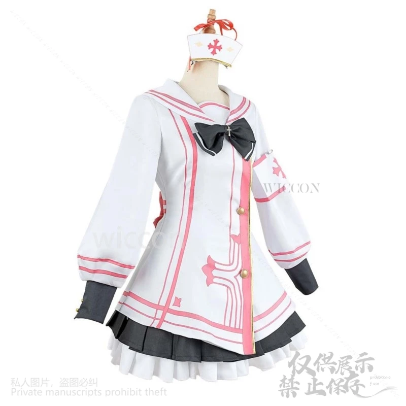 Anime Game Blue Archive Cosplay Sumi Serina Costume Nurse Uniform Dress Pink Wigs Hair Sexy Lolita Women Halloween Party Cos