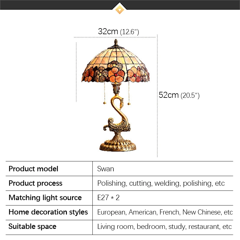 SOFEINA European Retro Brass Table Lamp LED Modern Creative Swan Copper Desk Light for Home Living Room Bedroom Decor