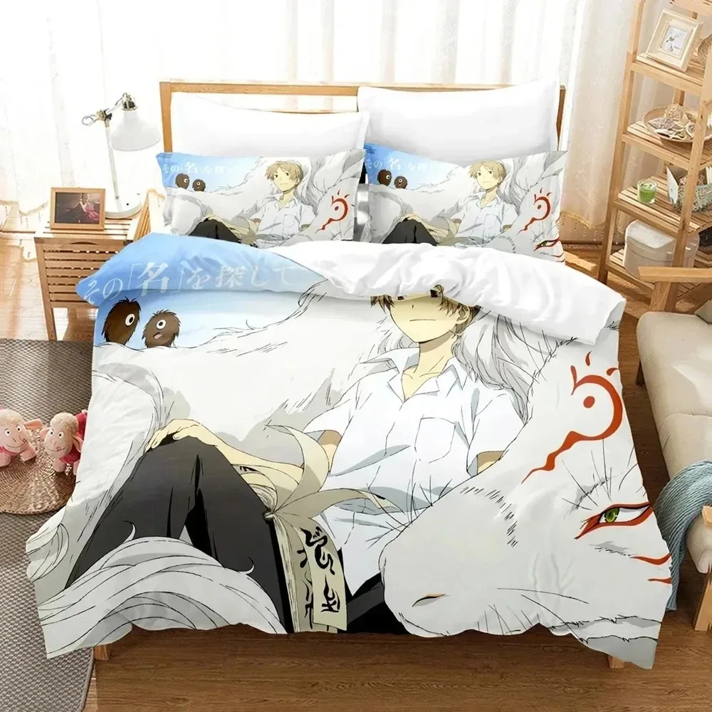 Natsume's Book of Friends Anime Bedding Set Bedroom Soft Modern Bedspreads Comefortable Duvet Cover Quilt Cover And Pillowcase