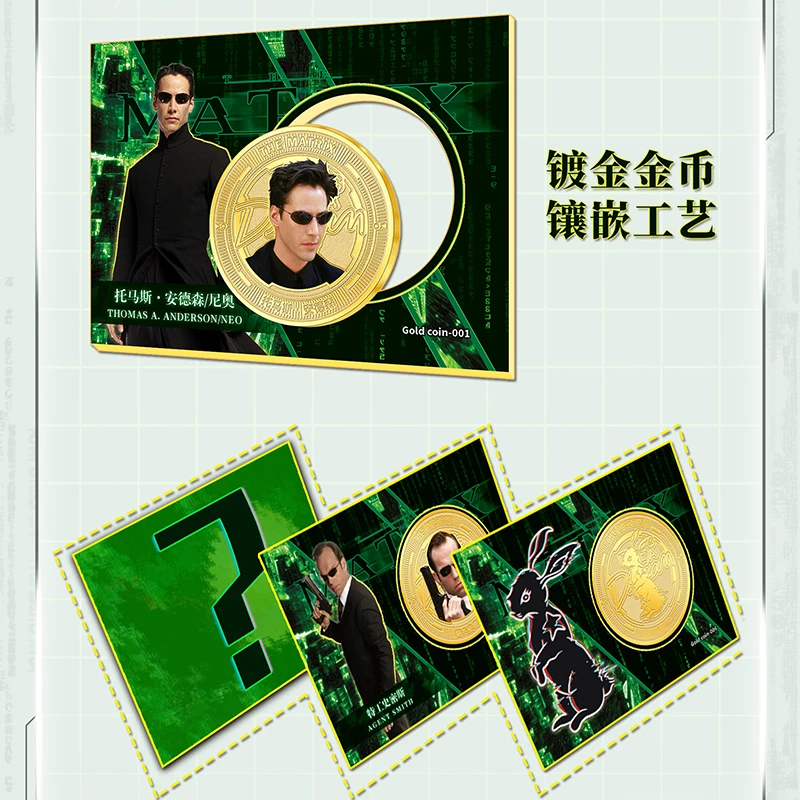 The Matrix Collection Cards, Classic Science Fiction Movie Limited Edition, btGold-Plated Coin Cards, Game Gift Toys, New
