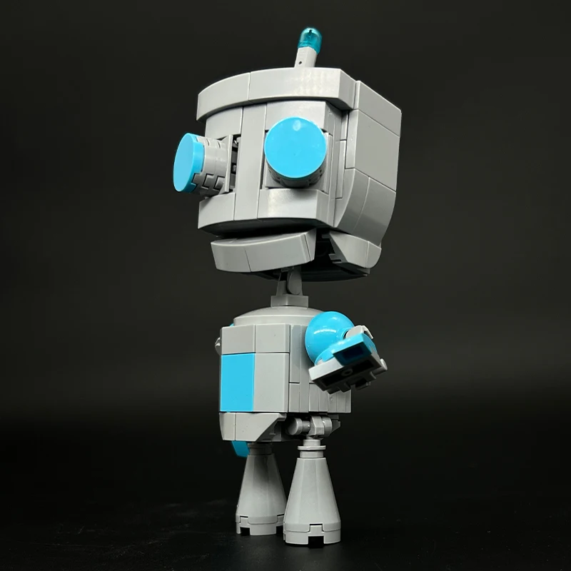 외계인 로봇 개 창의적인 모델 블록 키트 장난감 컬렉션 장식품 애호가 및 어린이를 위한 크리스마스 생일 선물